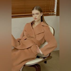 Petite studio Denver wool coat - camel